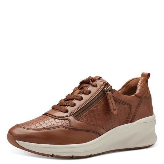 Baskets Caroubier Camel 23708 femmes Tamaris Belgique Liège Nouvelle collection automne hiver 2023