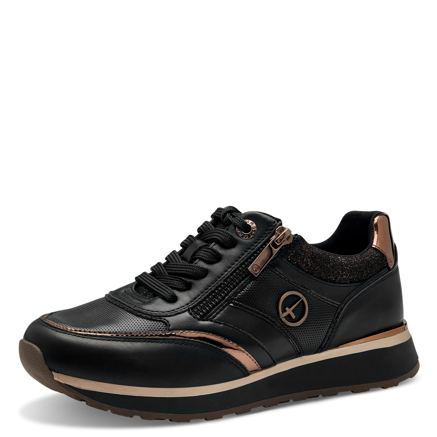 Baskets Cacaoyer Noires article 23726 Chaussures femmes tamaris Nouvelle Collection automne/hiver 2025 Chaussures Jeanmart Magasins Belgique Liege Grivegnée Ans Namur
