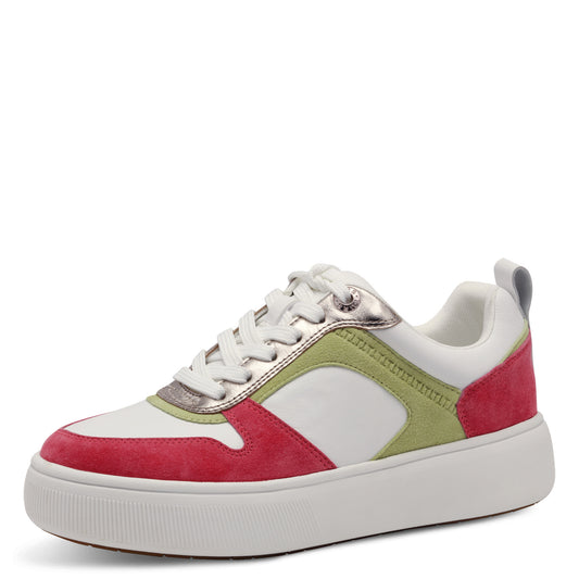 Baskets Pénélope Roses Combinées Article 23735 Marque Tamaris Chaussures Femmes Magasin Belgique Liège Grivegnée Ans Namur Eupen Nouvelle Collection Printemps été 2025