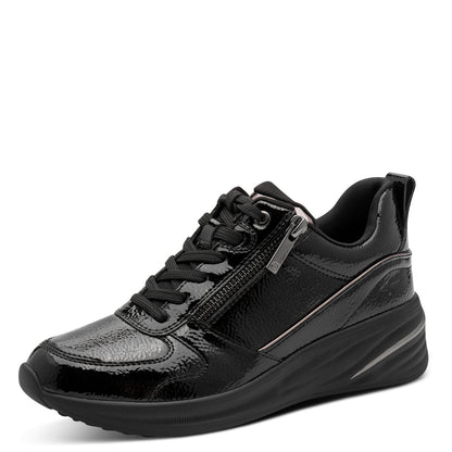 Baskets Holbak Noires article 23754 Chaussures femmes marque Tamaris Nouvelle Collection automne/hiver 2026 Chaussures Jeanmart Magasins Belgique Liège Grivegnée Ans Namur Eupen