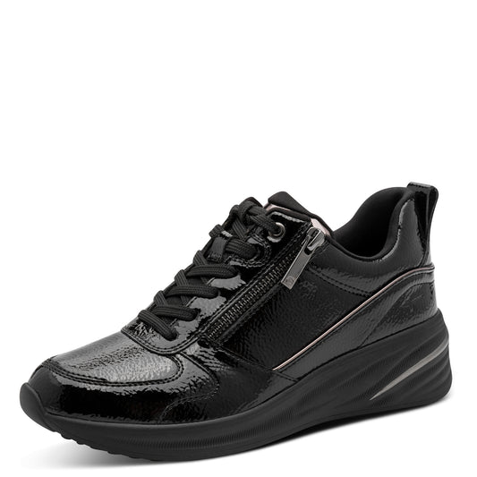 Baskets Holbak Noires article 23754 Chaussures femmes marque Tamaris Nouvelle Collection automne/hiver 2026 Chaussures Jeanmart Magasins Belgique Liège Grivegnée Ans Namur Eupen