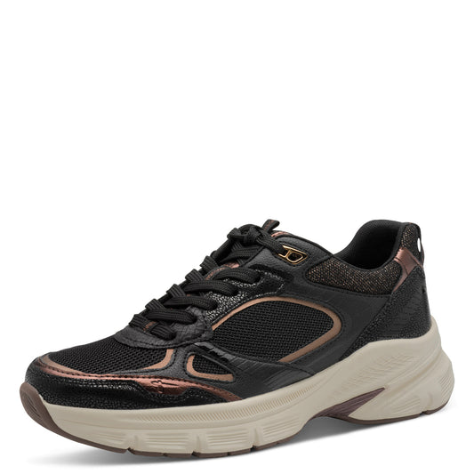 Baskets Sonderborg Noires article 23759 Chaussures femmes tamaris Nouvelle Collection automne/hiver 2025 Chaussures Jeanmart Magasins Belgique Liege Grivegnée Ans Namur