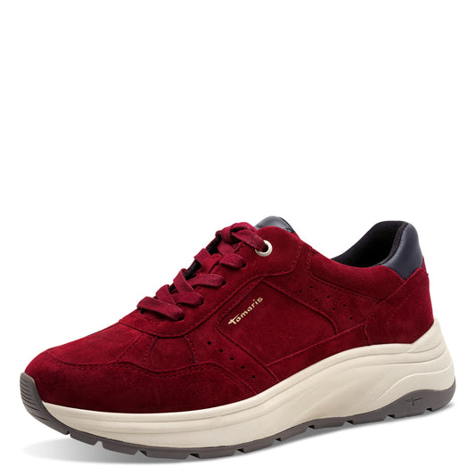 Baskets Kolding Rouges article 23772 Chaussures femmes tamaris Nouvelle Collection automne/hiver 2025 Chaussures Jeanmart Magasins Belgique Liege Grivegnée Ans Namur