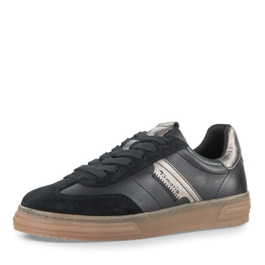 Baskets 23788 Noires Nouvelle collection automne hiver 2024 Marque Tamaris Chaussures femmes Magasin Jeanmart Grivegnée Ans Namur