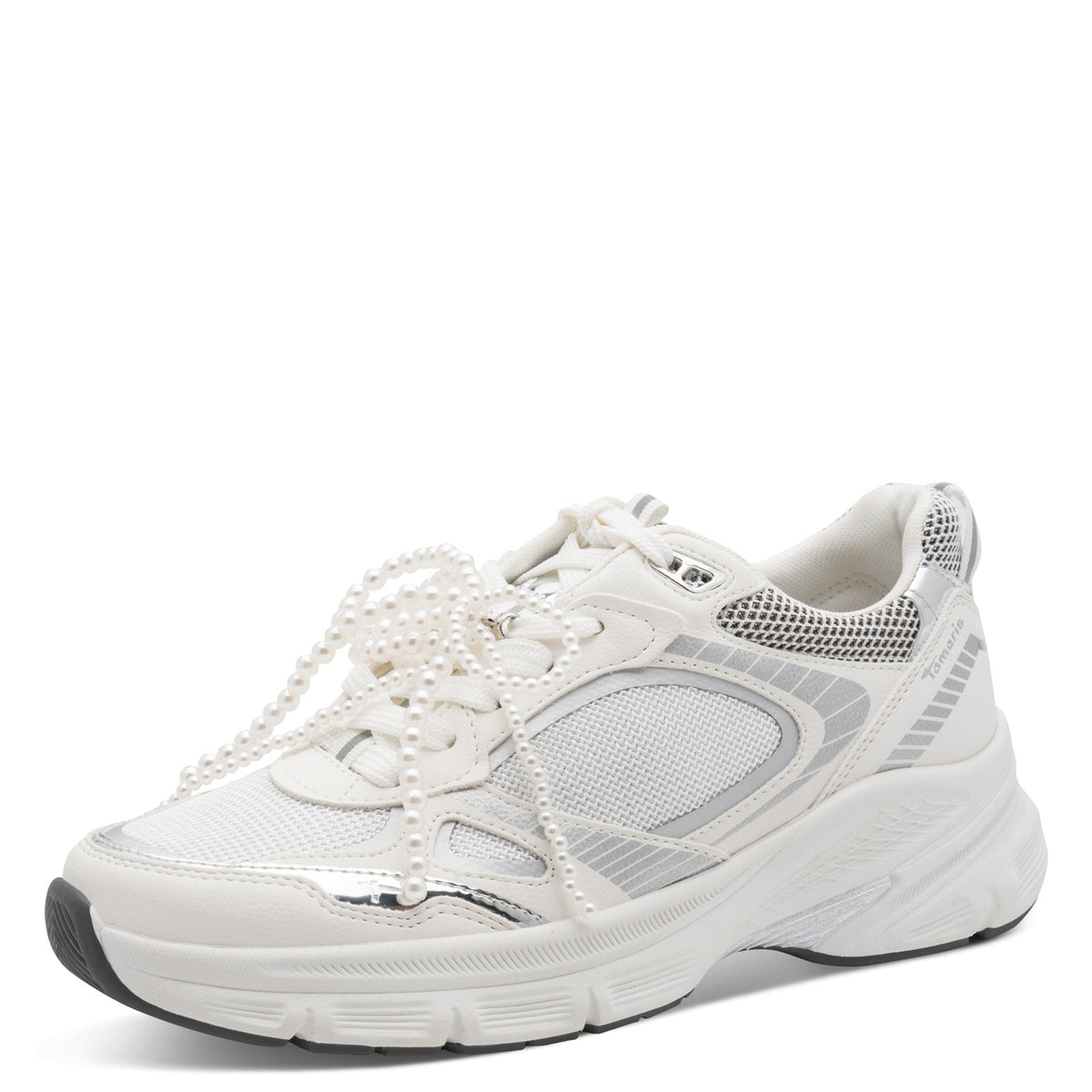 Baskets Néa Blanches Article 23799 Chaussures femmes marque tamaris Nouvelle Collection Printemps/été 2026 Chaussures Jeanmart Magasins Belgique Liege Grivegnée Ans Namur Eupen