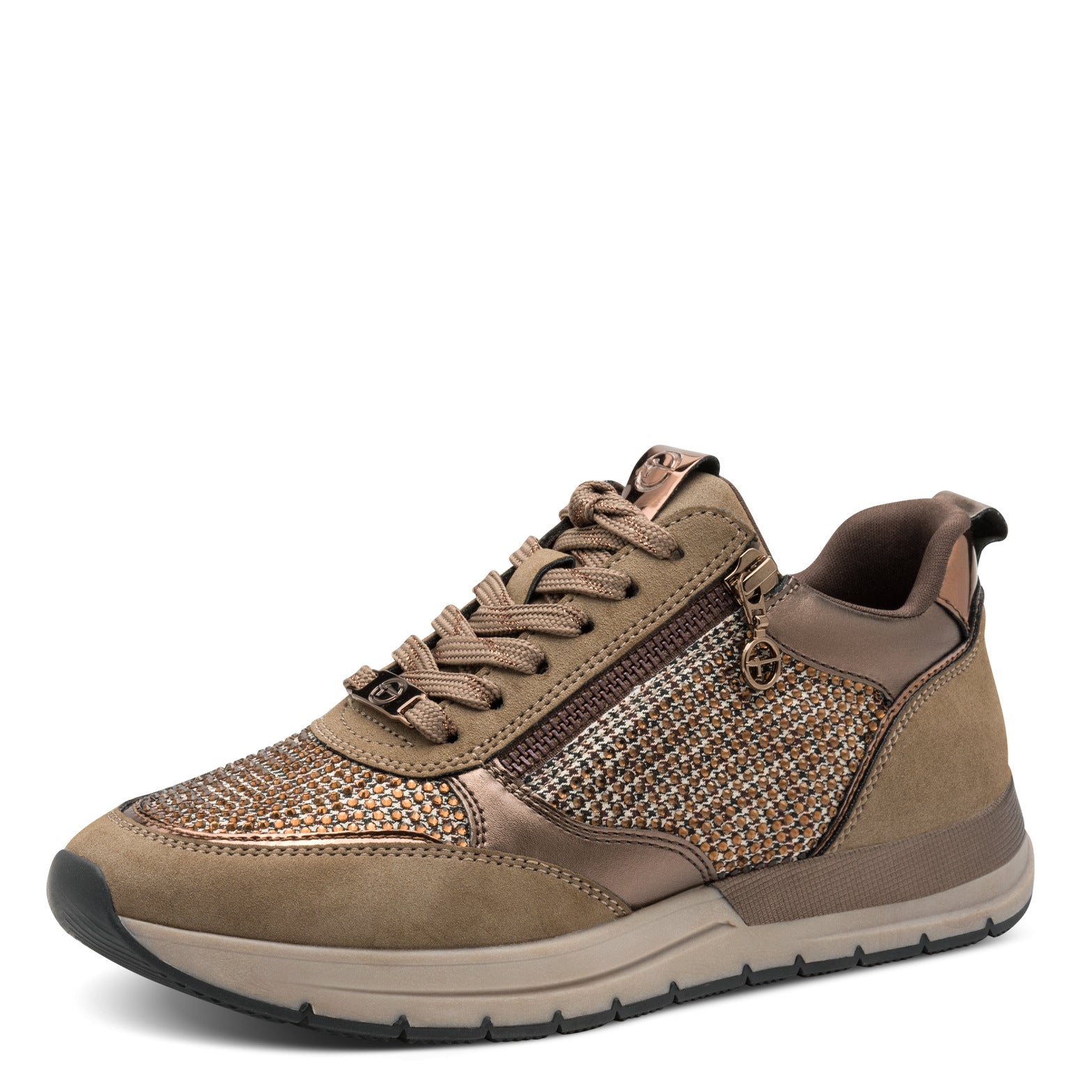 Baskets Herning Taupes article 23832 Chaussures femmes tamaris Nouvelle Collection automne/hiver 2025 Chaussures Jeanmart Magasins Belgique Liege Grivegnée Ans Namur