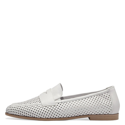 Witte Marynais-mocassins 