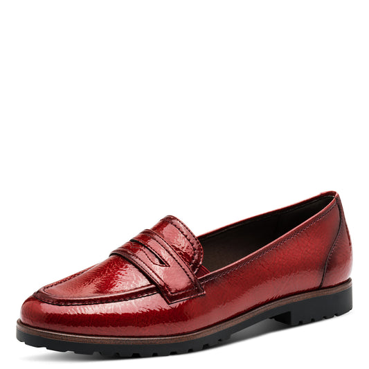 Mocassins Odense Rouges article 24239 Chaussures femmes tamaris Nouvelle Collection automne/hiver 2025 Chaussures Jeanmart Magasins Belgique Liege Grivegnée Ans Namur