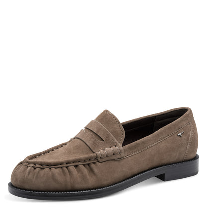 Mocassins Froy Taupes article 24251 Chaussures femmes marque Tamaris Nouvelle Collection automne/hiver 2026 Chaussures Jeanmart Magasins Belgique Liege Grivegnée Ans Namur Eupen