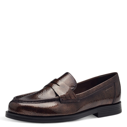 Mocassins 24311 Bronze Nouvelle collection automne hiver 2024 Marque Tamaris Chaussures femmes Magasin Jeanmart Grivegnée Ans Namur