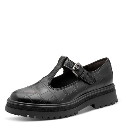Mocassins Vejle Noirs article 24324 Chaussures femmes marque Tamaris Nouvelle Collection automne/hiver 2026 Chaussures Jeanmart Magasins Belgique Liege Grivegnée Ans Namur Eupen