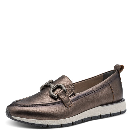 Mocassins Brignoles Bronzes article 24711 Chaussures femmes tamaris Nouvelle Collection automne/hiver 2025 Chaussures Jeanmart Magasins Belgique Liege Grivegnée Ans Namur