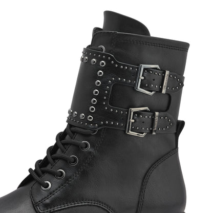 Rikio Schwarze Stiefel