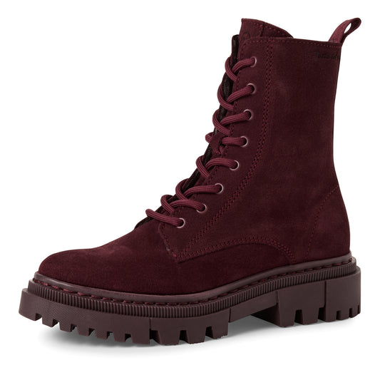 Bottines Faxe Bordeaux article 25276 Chaussures femmes tamaris Nouvelle Collection automne/hiver 2025 Chaussures Jeanmart Magasins Belgique Liege Grivegnée Ans Namur