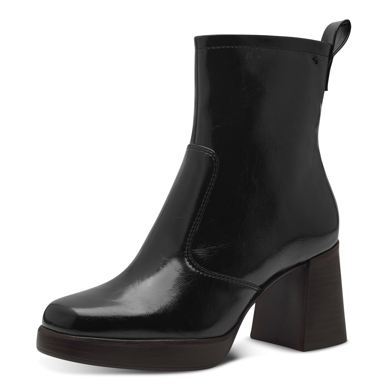 Article 25361 noir Boots femmes Marque Tamaris Nouvelle collection chaussures automne hiver 2024 Belgique Magasins Liège Grivegnée Ans Namur Eupen