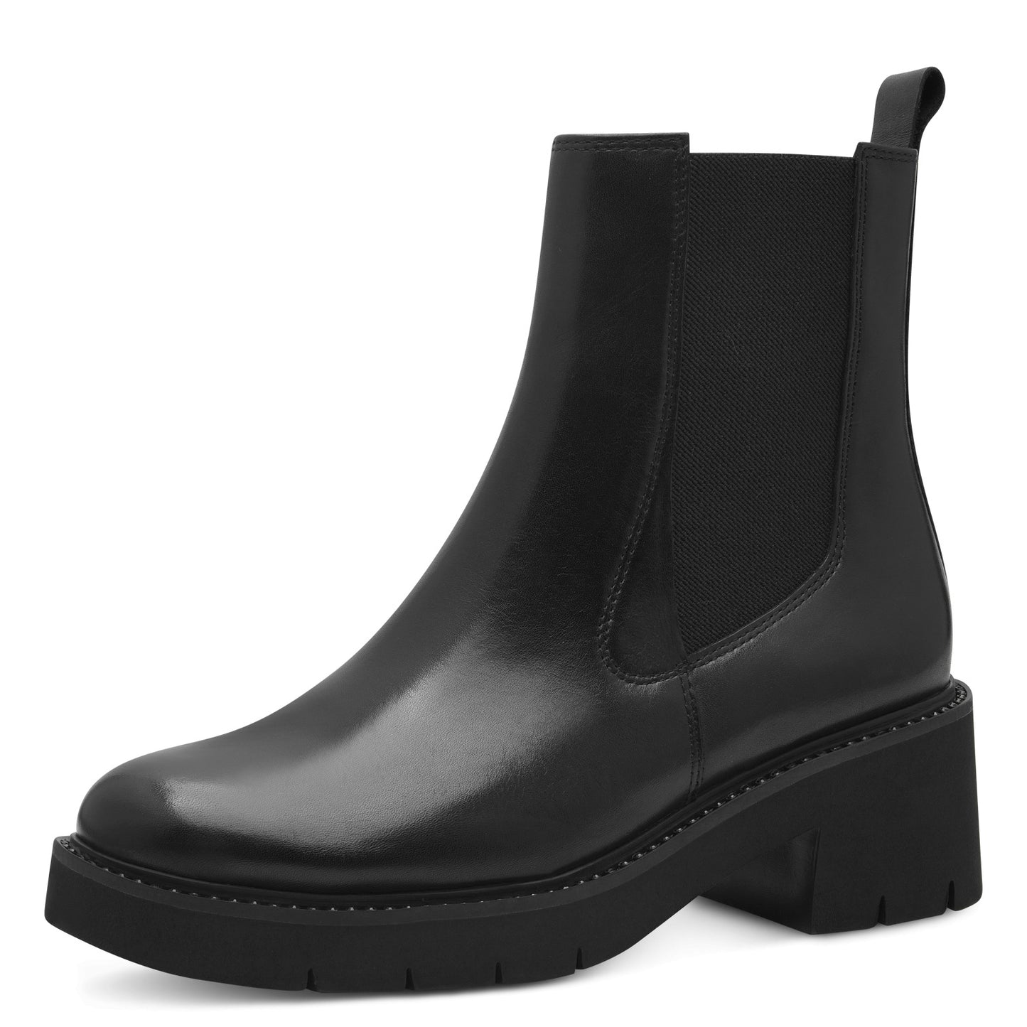 Article 25434 noir Boots femmes Marque Tamaris Nouvelle collection chaussures automne hiver 2024 Belgique Magasins Liège Grivegnée Ans Namur Eupen