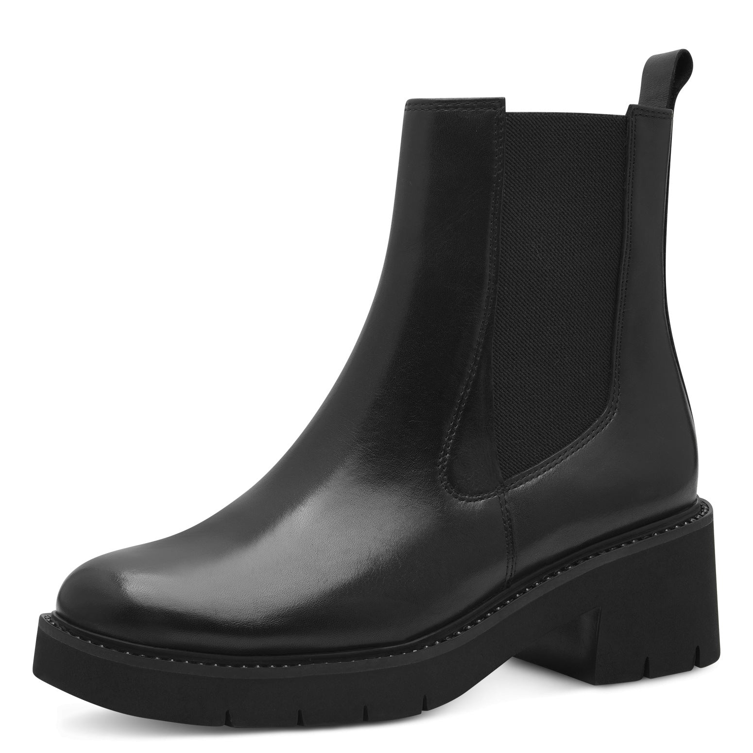 Article 25434 noir Boots femmes Marque Tamaris Nouvelle collection chaussures automne hiver 2024 Belgique Magasins Liège Grivegnée Ans Namur Eupen