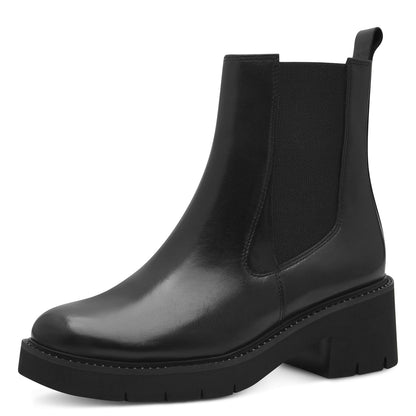 Article 25434 noir Boots femmes Marque Tamaris Nouvelle collection chaussures automne hiver 2024 Belgique Magasins Liège Grivegnée Ans Namur Eupen