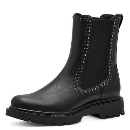 Article 25465 noir Boots femmes Marque Tamaris Nouvelle collection chaussures automne hiver 2024 Belgique Magasins Liège Grivegnée Ans Namur Eupen