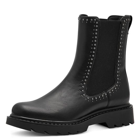 Article 25465 noir Boots femmes Marque Tamaris Nouvelle collection chaussures automne hiver 2024 Belgique Magasins Liège Grivegnée Ans Namur Eupen