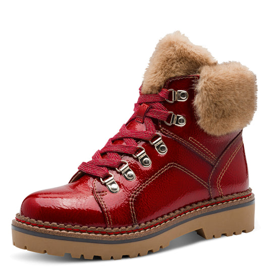 Bottines Araucaria Rouges article 26264 Chaussures femmes tamaris Nouvelle Collection automne/hiver 2025 Chaussures Jeanmart Magasins Belgique Liege Grivegnée Ans Namur