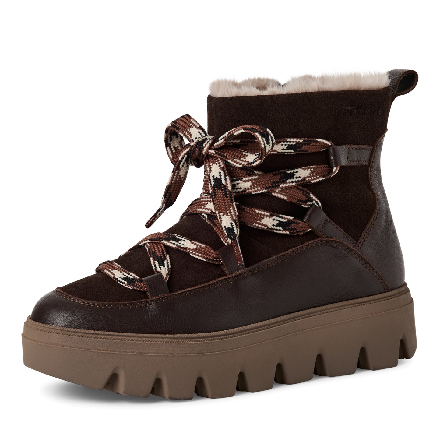 Bottines Guld Brunes article 26274 Chaussures femmes tamaris Nouvelle Collection automne/hiver 2025 Chaussures Jeanmart Magasins Belgique Liege Grivegnée Ans Namur