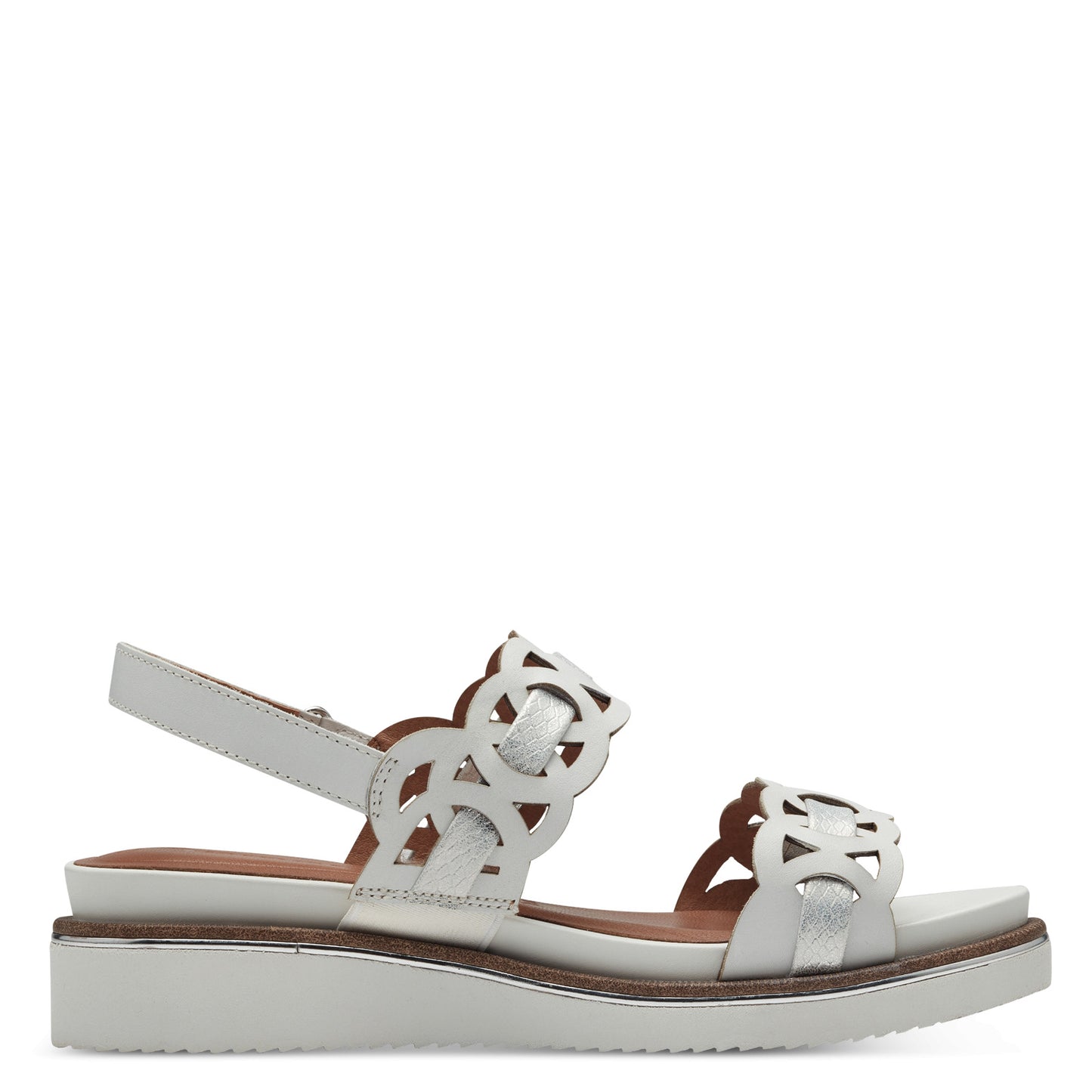 Weiße Eléonore-Sandalen 