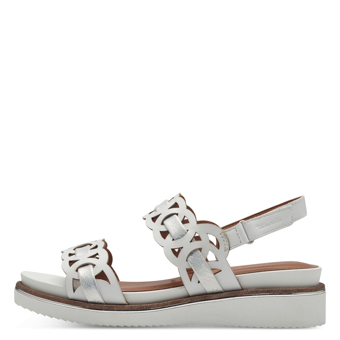 Weiße Eléonore-Sandalen 