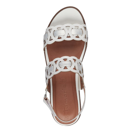 Weiße Eléonore-Sandalen 