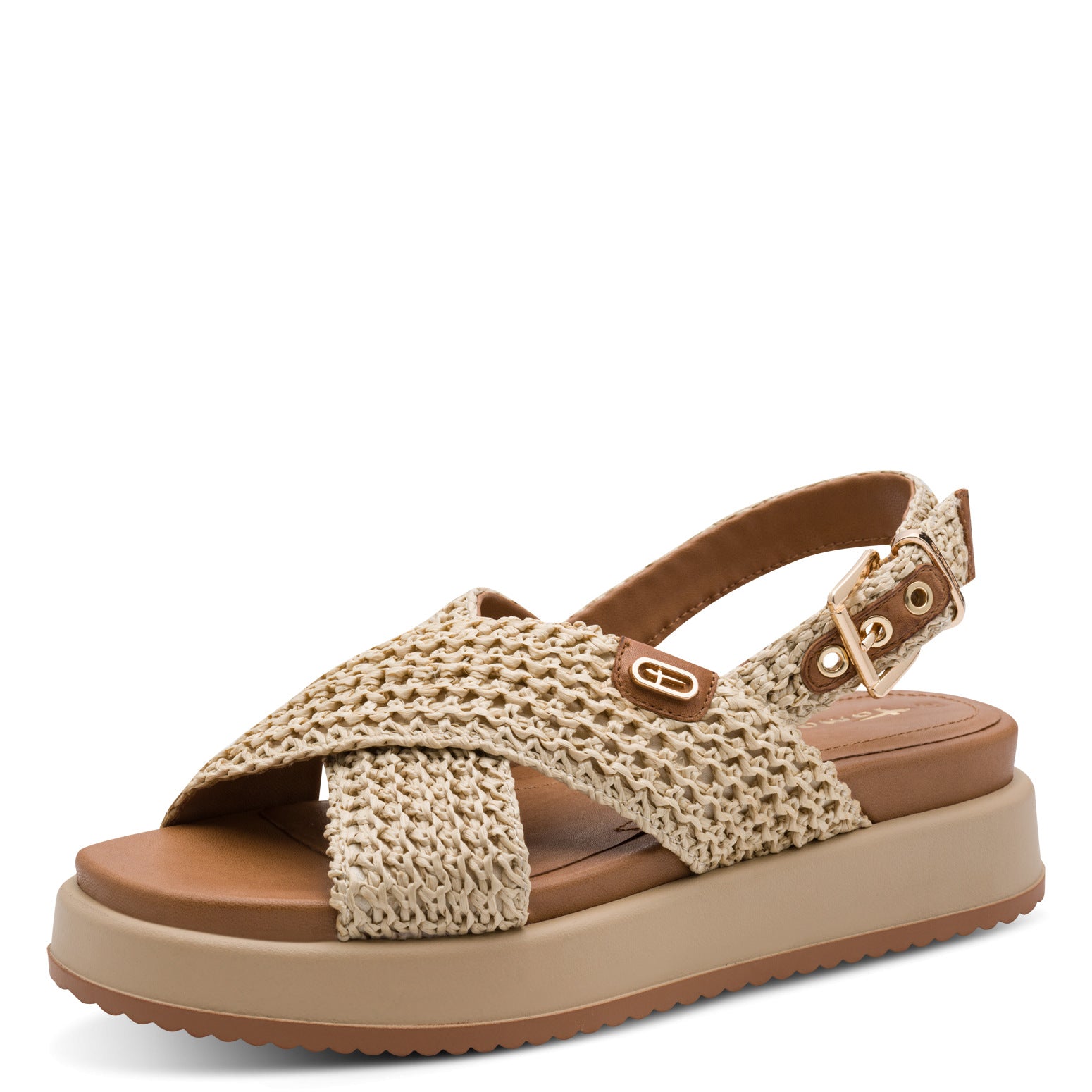 Sandales Sarrians Beiges article 28224 Chaussures femmes marque tamaris Nouvelle Collection Printemps/été 2026 Chaussures Jeanmart Magasins Belgique Liege Grivegnée Ans Namur Eupen