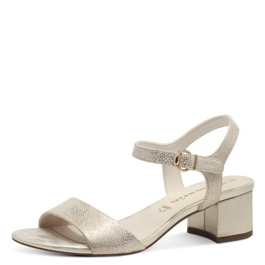 Sandales Singaraja Dorées article 28250 Marque Tamaris Chaussures Femmes Magasin Belgique Liège Grivegnée Ans Namur Eupen Nouvelle Collection Printemps été 2025
