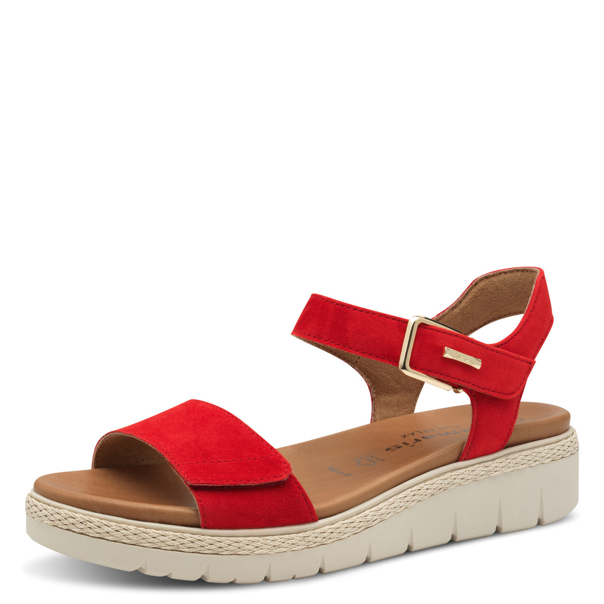 Sandales Manon Rouges article 28260 Marque Tamaris Chaussures Femmes Magasin Belgique Liège Grivegnée Ans Namur Eupen Nouvelle Collection Printemps été 2025
