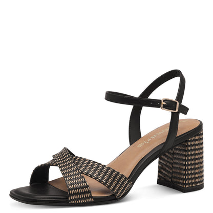 Sandales Faustine Noires article 28320 Marque Tamaris Chaussures Femmes Magasin Belgique Liège Grivegnée Ans Namur Eupen Nouvelle Collection Printemps été 2025