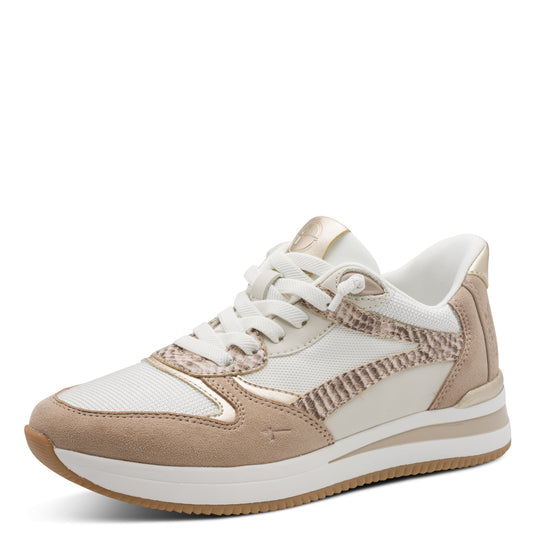 Baskets Héra Beiges article 83737 Chaussures femmes marque tamaris confort Nouvelle Collection Printemps/été 2026 Chaussures Jeanmart Magasins Belgique Liege Grivegnée Ans Namur Eupen