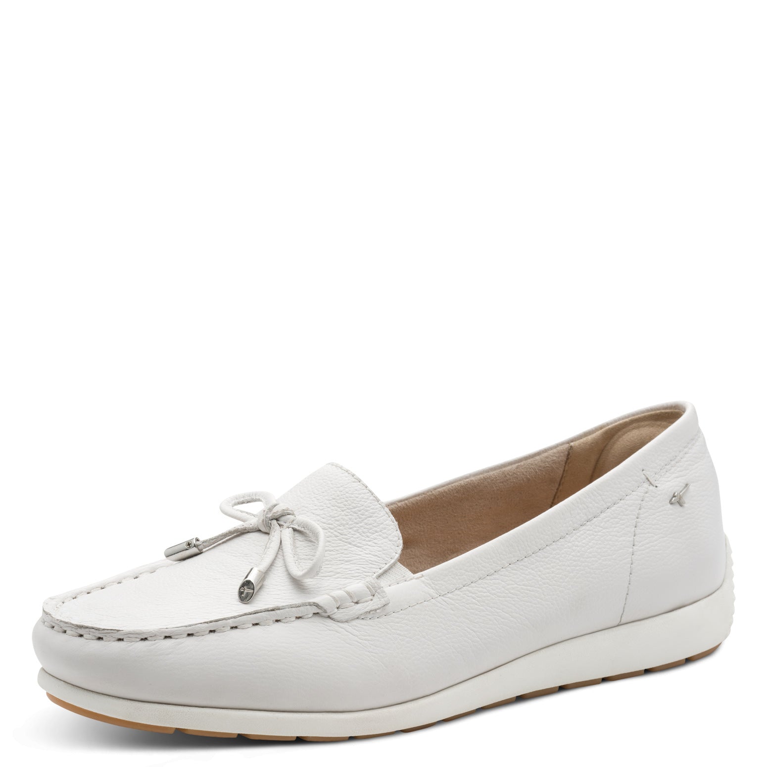 Mocassins Pirée Blancs article 84600 Chaussures femmes marque tamaris confort Nouvelle Collection Printemps/été 2026 Chaussures Jeanmart Magasins Belgique Liege Grivegnée Ans Namur Eupen