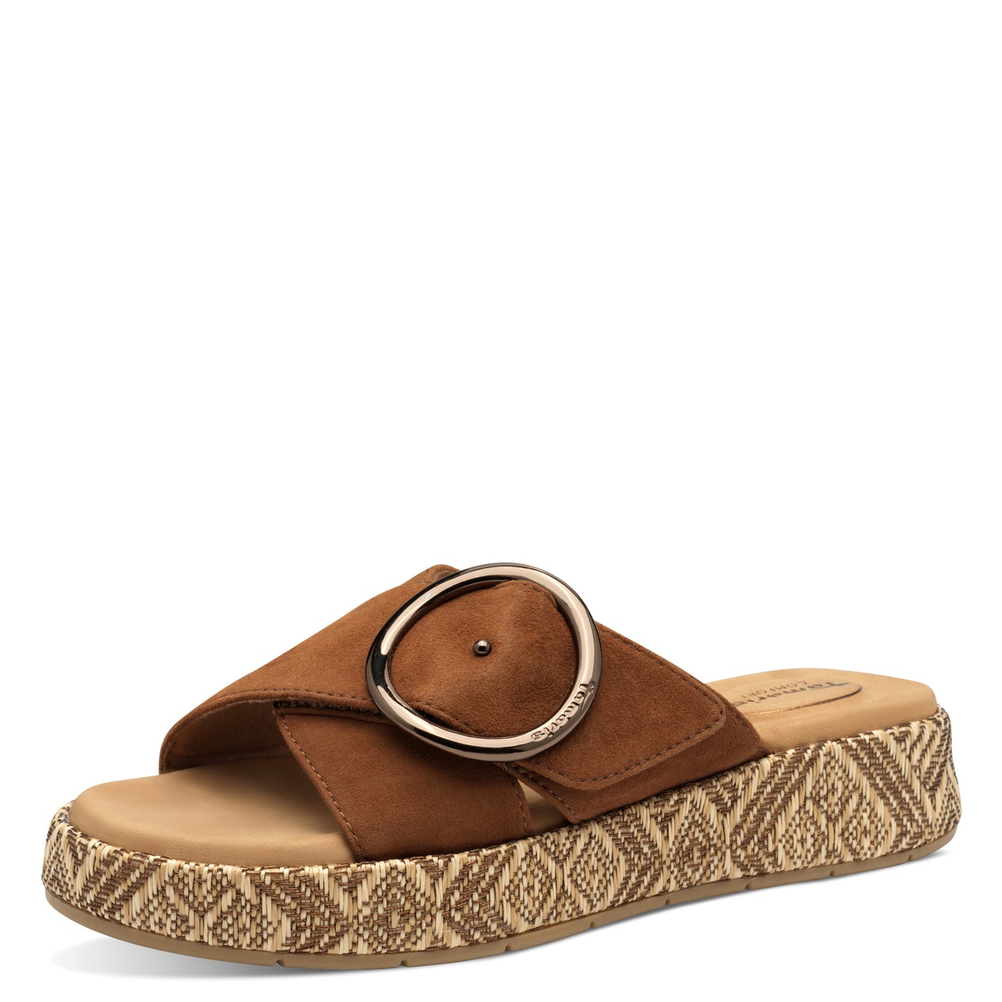 Mules Boruca Camel article 87207 Marque Tamaris Confort Chaussures Femmes Magasin Belgique Liège Grivegnée Ans Namur Eupen Nouvelle Collection Printemps été 2025