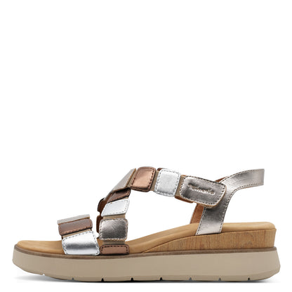 Bronzefarbene Ujarras-Sandalen