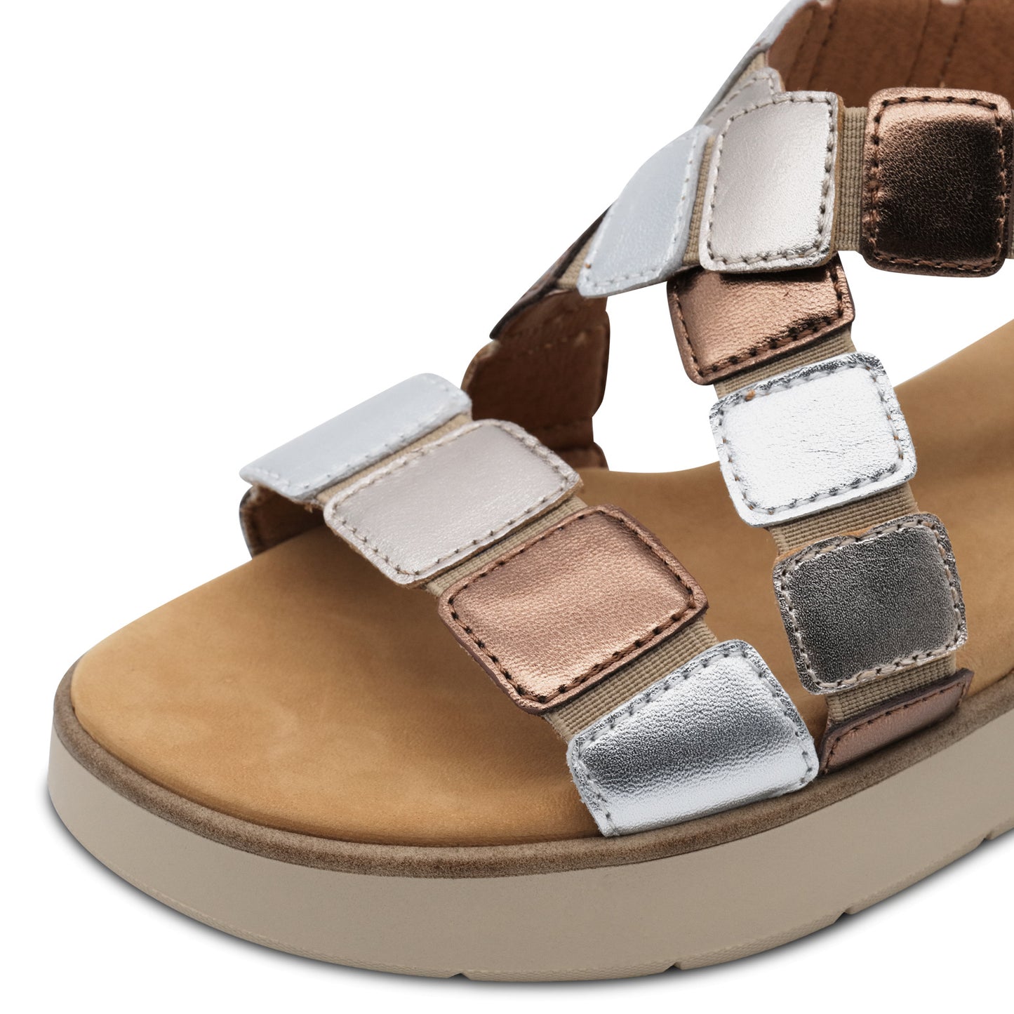 Bronzefarbene Ujarras-Sandalen