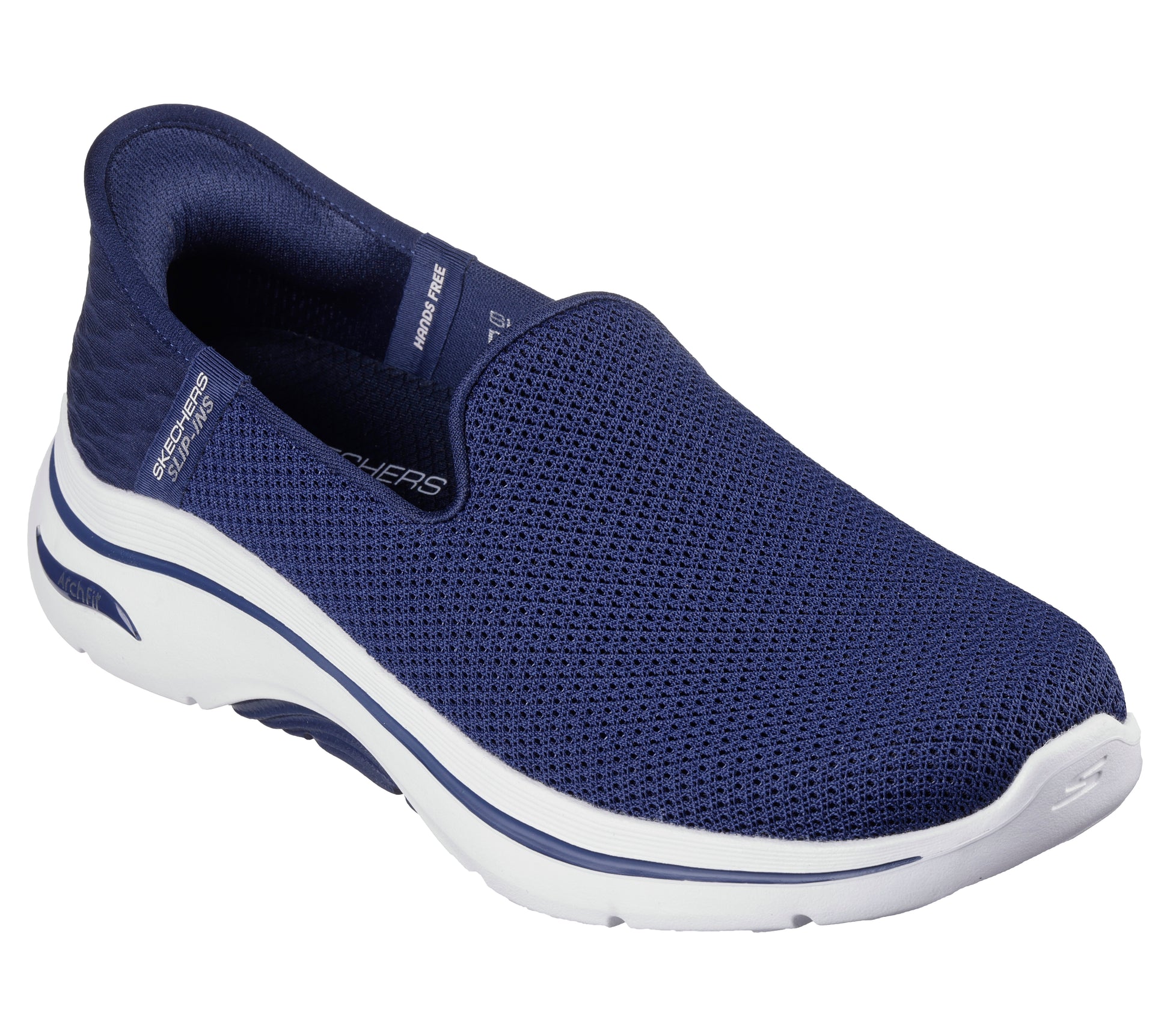 Baskets Arch Fit 2.0 Bleues Chaussures femmes Marque Skechers Nouvelle Collection Printemps été 2024 Magasins Chaussures Belgique Liège Grivegnée Ans Namur