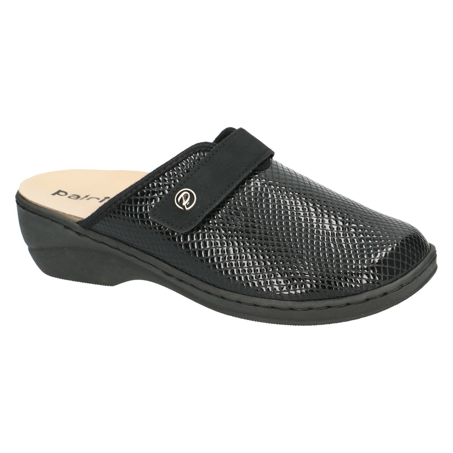Pantoufles Patrizia Noires Nouvelle collection automne hiver 2025 Chaussures femmes Magasins Jeanmart Belgique Liege Grivegnee Ans Namur Eupen