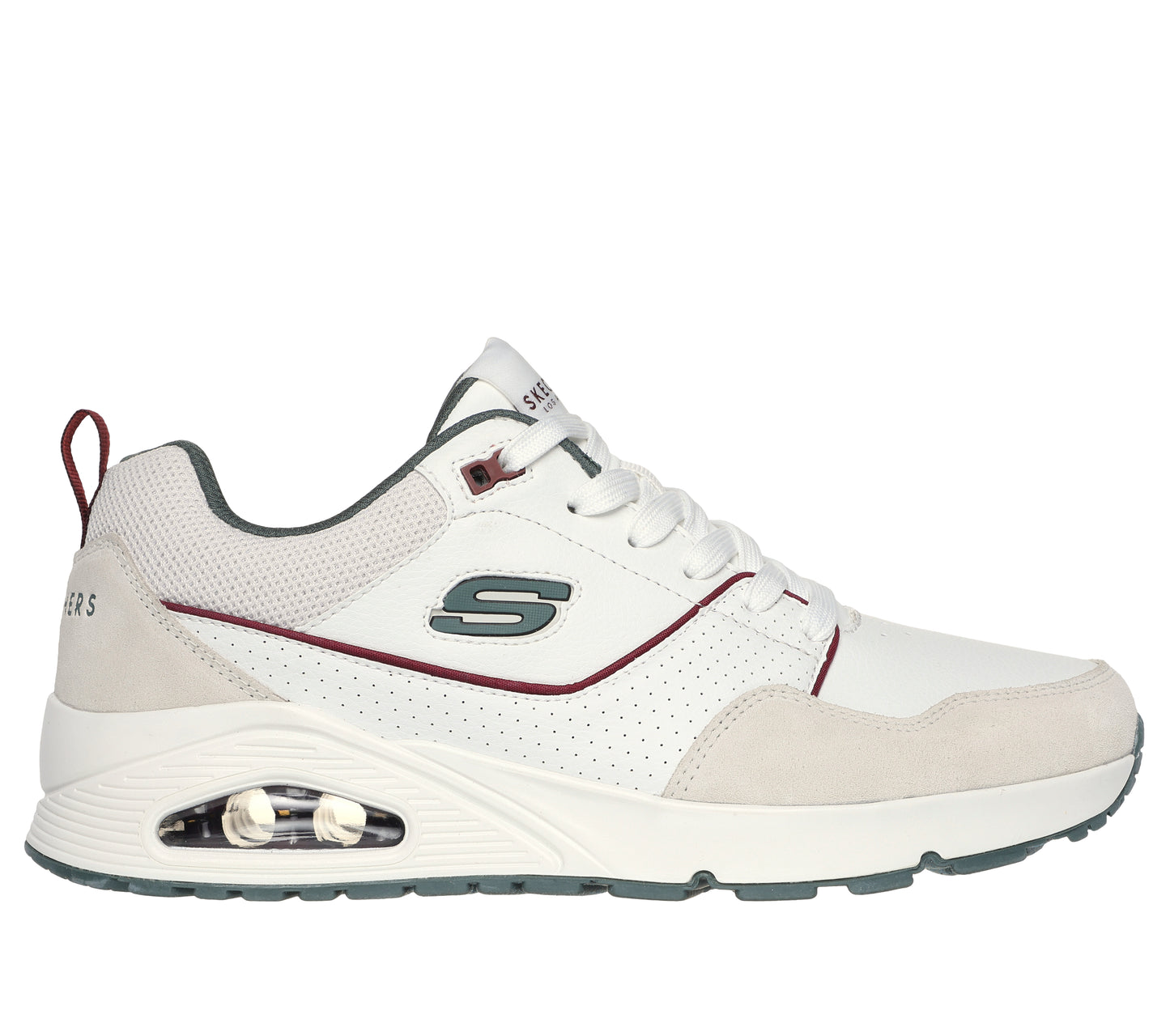 Baskets Uno Blanches Chaussures Hommes Marque Skechers Nouvelle Collection Printemps été 2024 Magasins Chaussures Belgique Liège Grivegnée Ans Namur