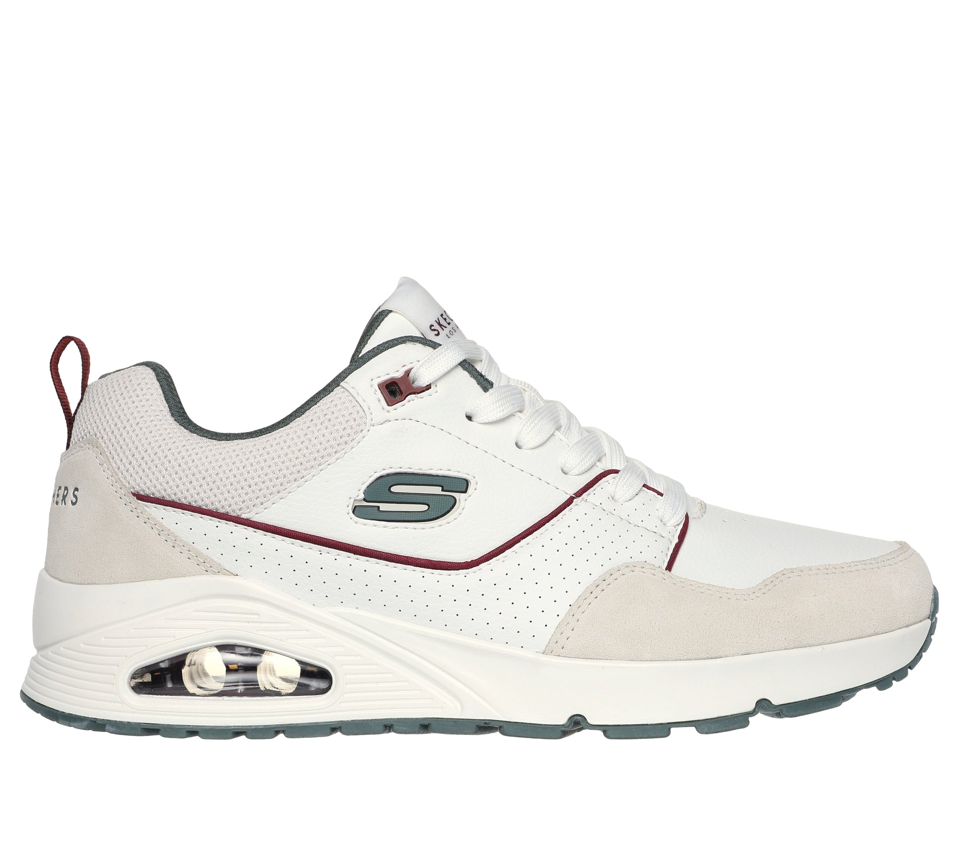 Baskets Uno Blanches Chaussures Hommes Marque Skechers Nouvelle Collection Printemps été 2024 Magasins Chaussures Belgique Liège Grivegnée Ans Namur
