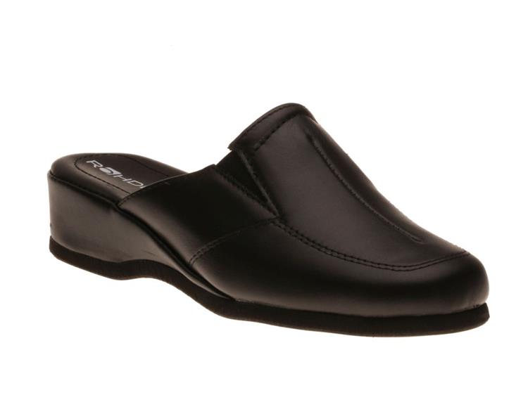 Pantoufles 6142 Noires Rohde Chaussures Jeanmart Magasins Belgique Liege Grivegnée Ans Namur Nouvelle Collection automne/hiver 2025