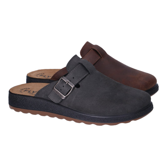 Article 52722-UL Pantoufles hommes Mules Ulstein Grises Nouvelle collection automne hiver 2025 Magasins chaussures Jeanmart Belgique Liège Grivegnée Ans Namur Eupen