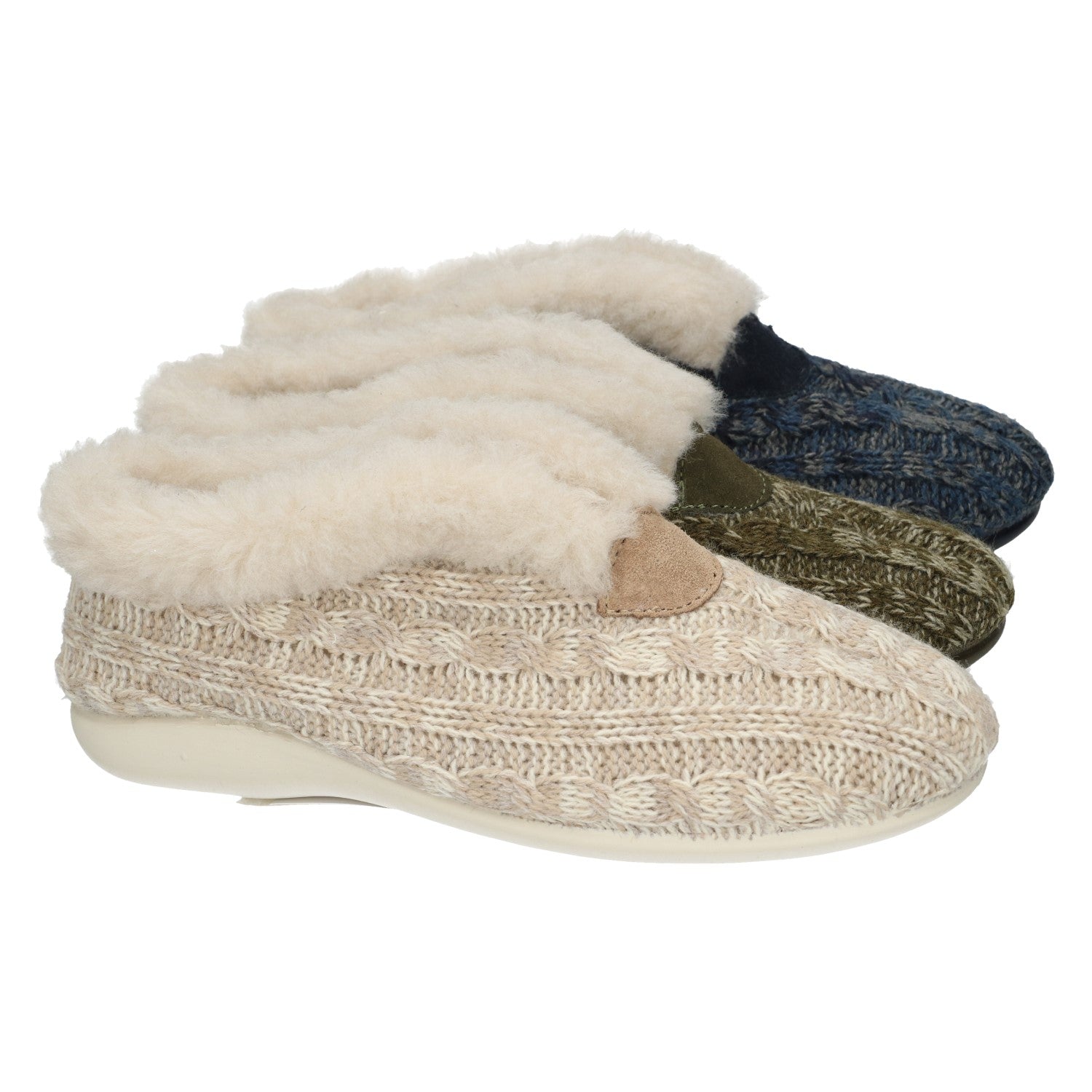 Pantoufles Levanger Bleues Nouvelle collection automne hiver 2025 Chaussures femmes Magasins Jeanmart Belgique Liege Grivegnee Ans Namur Eupen