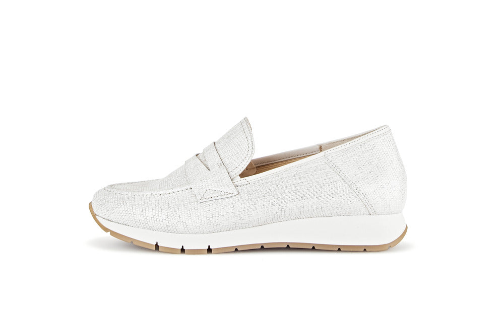 Mocassins Tanaïs Blanc Marque Gabor chaussures femmes Nouvelle collection printemps été 2024