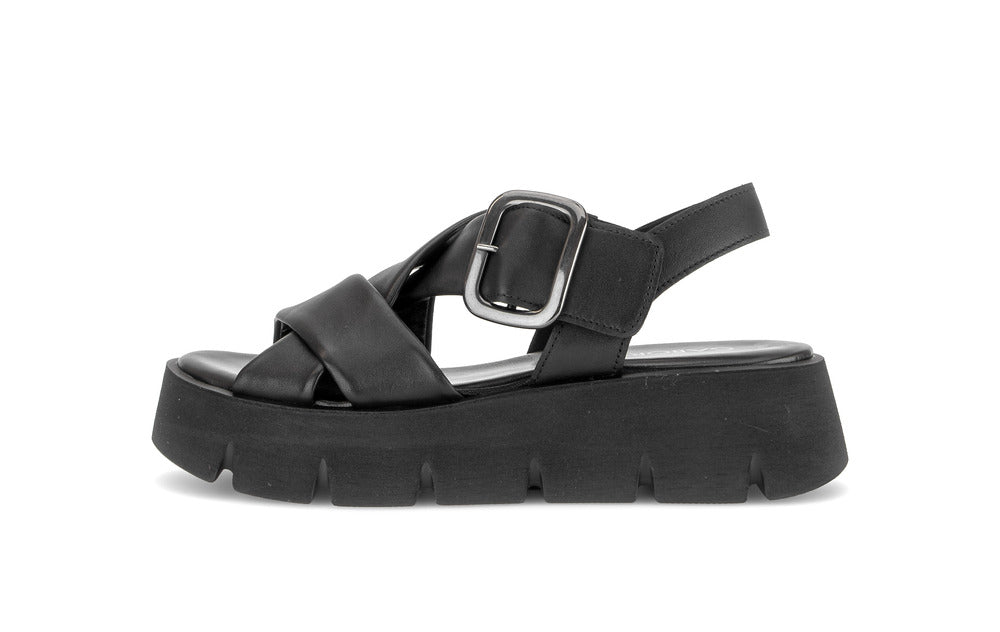 Sandales Arta Noires article 84.752.27 Marque Gabor Nouvelle collection printemps été 2026 magasins chaussures Jeanmart Belgique Liège Grivegnée Ans Namur Eupen multimarques conseil confort cuir orthopédique