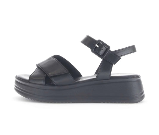 Sandales Hermosa Noires Article 62.741.67 Chaussures femmes Gabor Nouvelle Collection Printemps/été 2025 Chaussures Jeanmart Magasins Belgique Liege Grivegnée Ans Namur