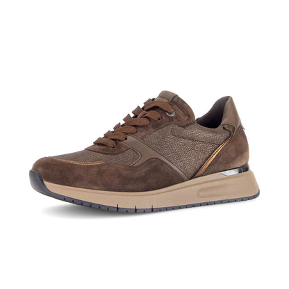 Baskets Lizard Brunes article 
6022.02.002 Chaussures femmes Marque Gabor Nouvelle collection automne hiver 2026 Magasins Belgique Liège Grivegnée Ans Namur Eupen
