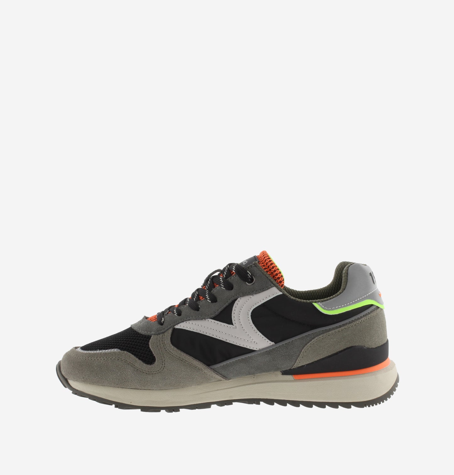 Kombinierte Sneakers aus schwarzem Leggera